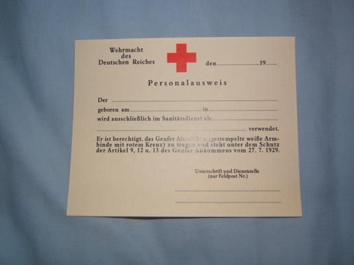 Medical Personal Identity Card ( Ausweis )