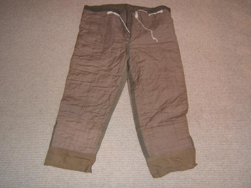 Army Quilted Under Trousers