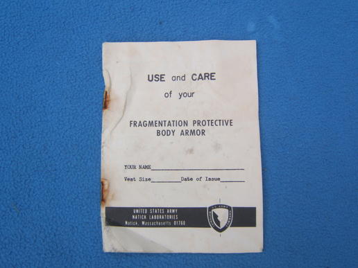 Instruction Manual For Flak Jacket