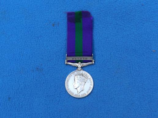 The Malaya Service  Medal  ( Named )