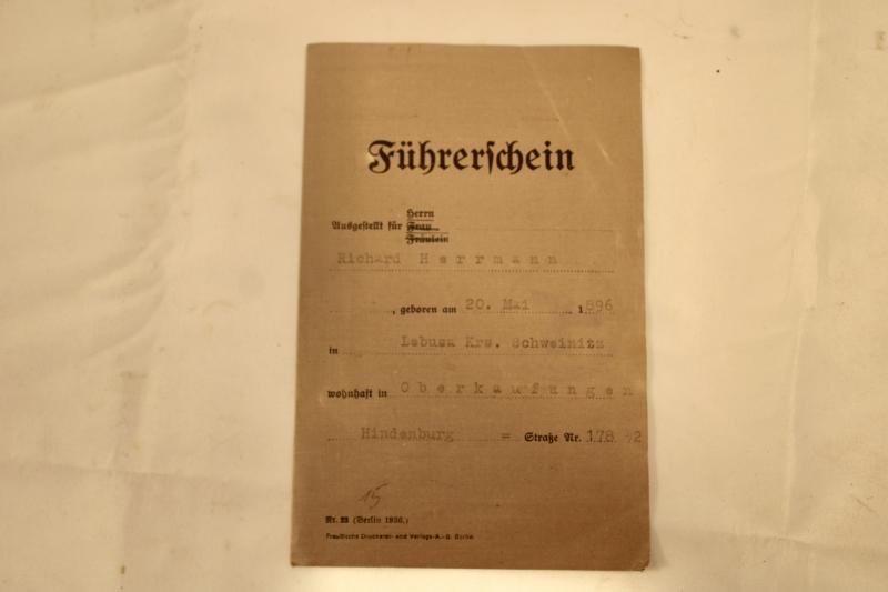 German Army Driving Licence