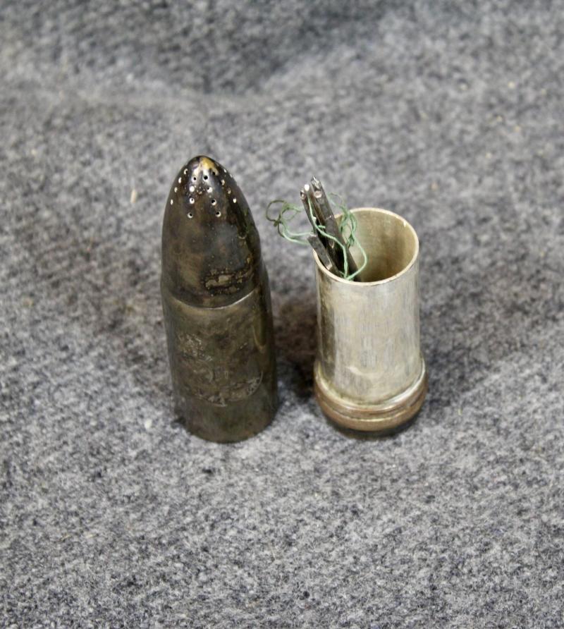 Trench Art Needle Container Royal Artillery
