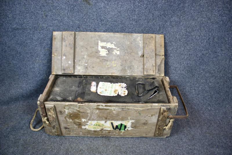 British Boys Anti-Tank Rifle Bandolier Wooden Box & Insert