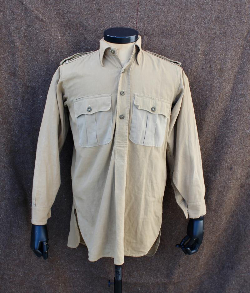 British Aertex  Tropical Shirt With Epaulettes
