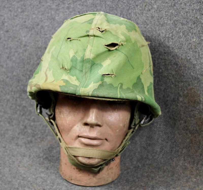 U.S. M1C Paratrooper Helmet & Mitchell Camouflage Cover