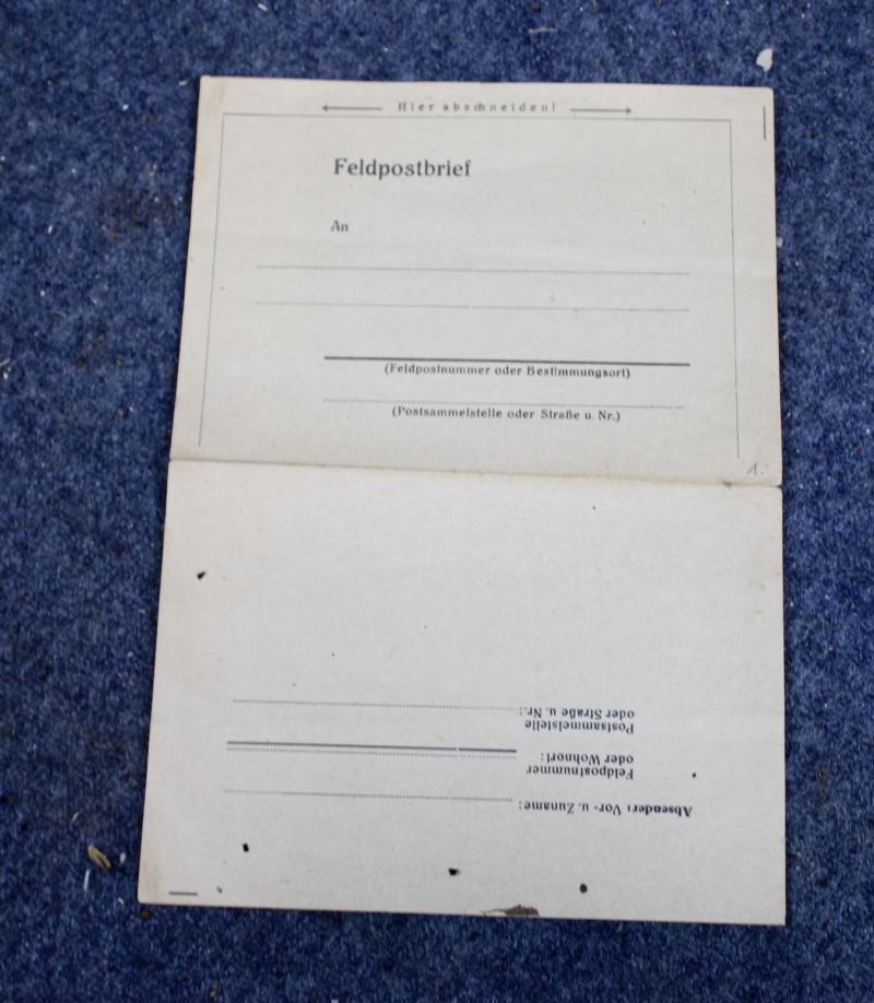 Feldpost Sheet