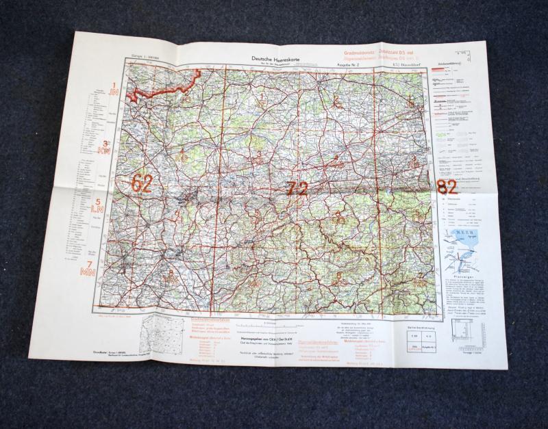 German Army Map.     ( Dusseldorf )