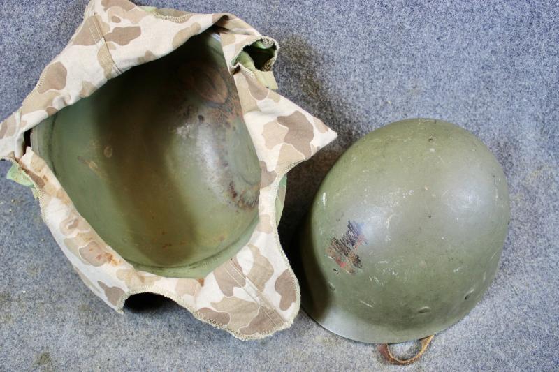 U.S. M1 Swivel Bale Helmet & Marine Corps Helmet Cover