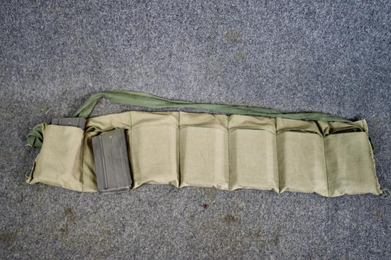 U.S. Ammunition Bandolier & Seven Dummy M16 Magazines