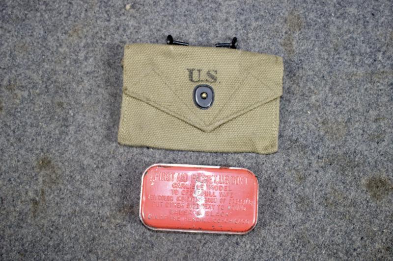 U.S. M1942 Field Dress Pouch & Carlisle Tin