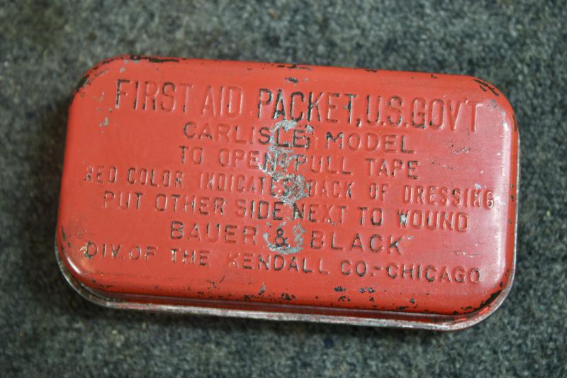 U.S. M1942 Field Dress Pouch & Carlisle Tin