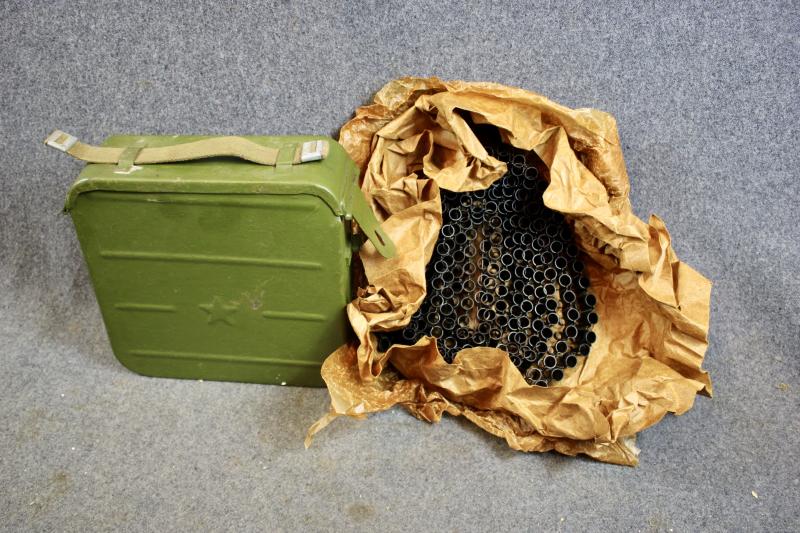 Russian/Soviet Maxim Machine Gun Ammuntiion Tin & Belt