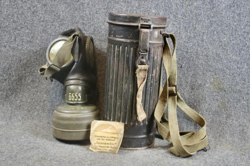 Luftwaffe M38 Gas Mask & Canister