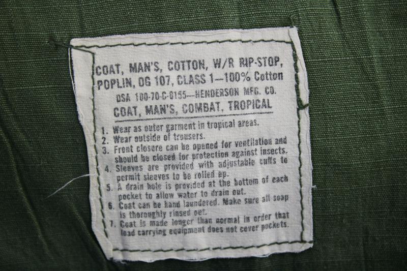 U.S. Army 3rd Pattern Tropical Jacket.