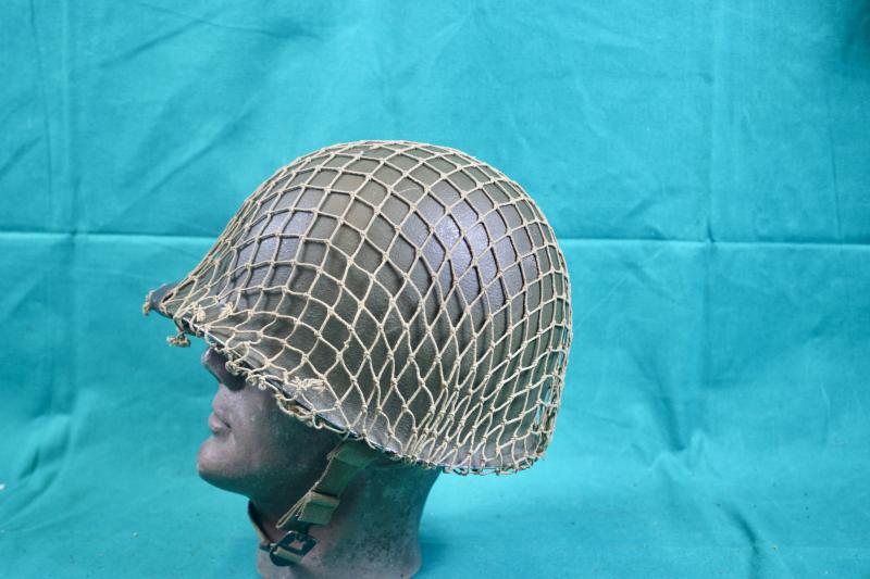 U.S. M1 Fixed Bale Helmet & Camouflage Netting