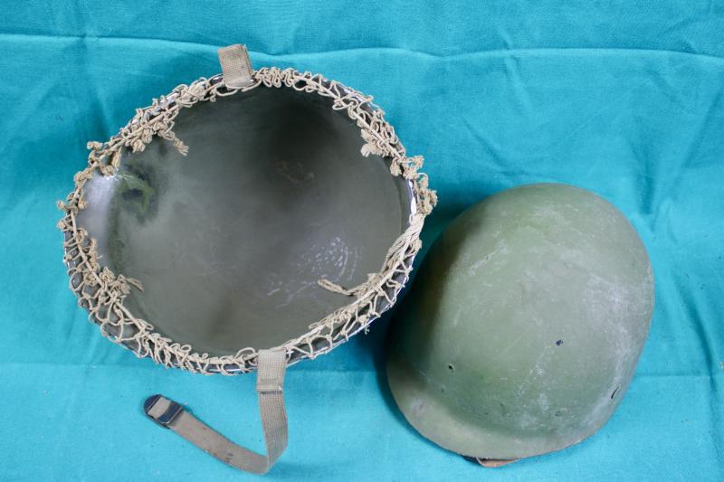 U.S. M1 Fixed Bale Helmet & Camouflage Netting