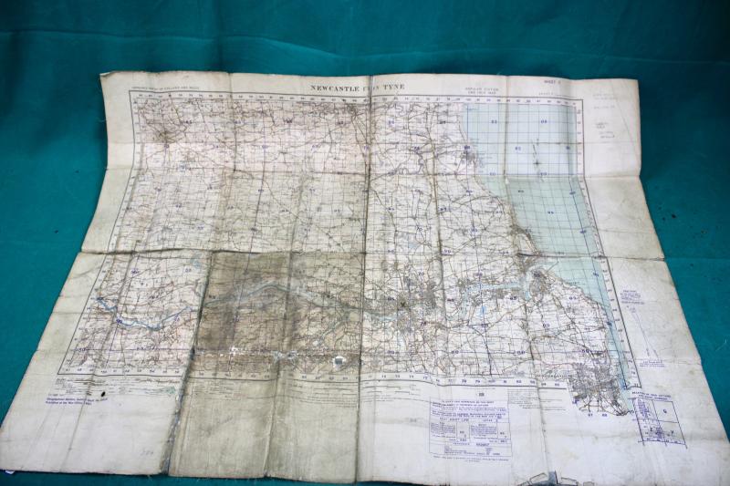 British Unit Marked Regional Map. ( The Royal Northumberland Fusiliers )