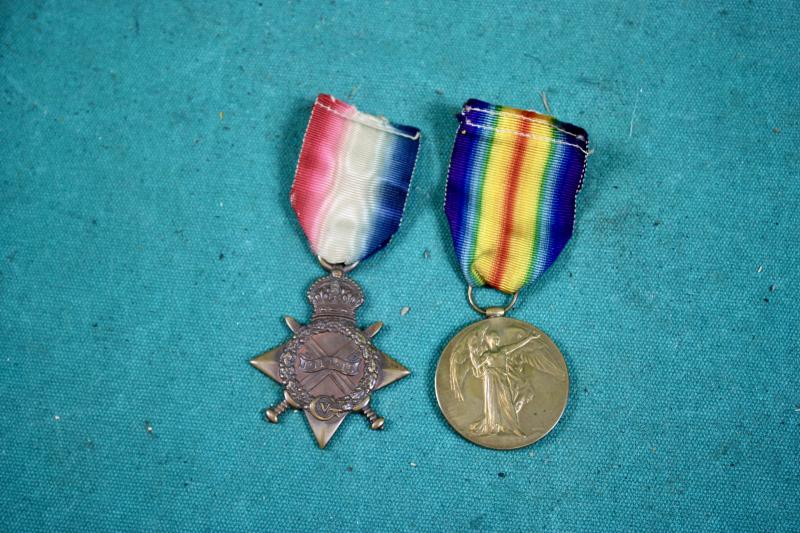 British Twin WW1 Medal Grouping. ( Named )