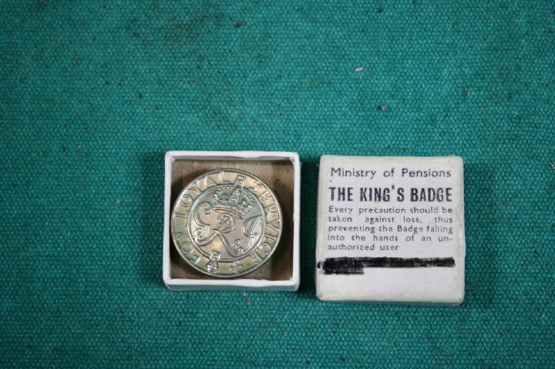WW2 King's Badge For Royal Service