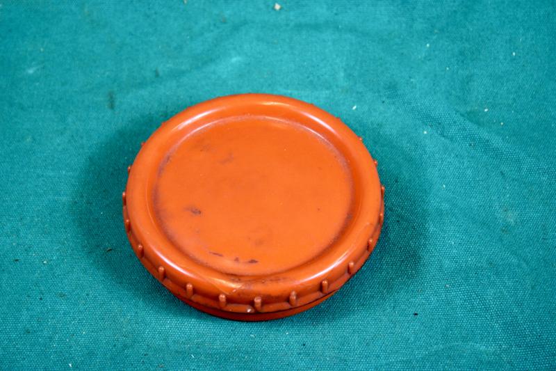 German Orange Bakelite Butter Dish