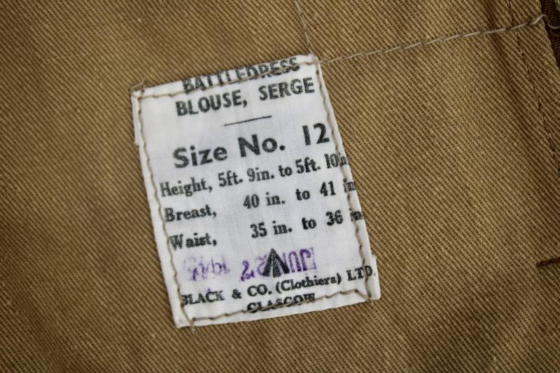 British 1940 Pattern Battle Dress Blouse