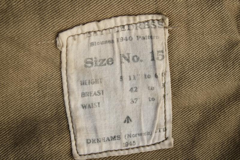British 1940 Pattern Battle Dress Blouse