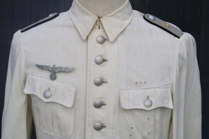 German Army Officers Summer White Tunic